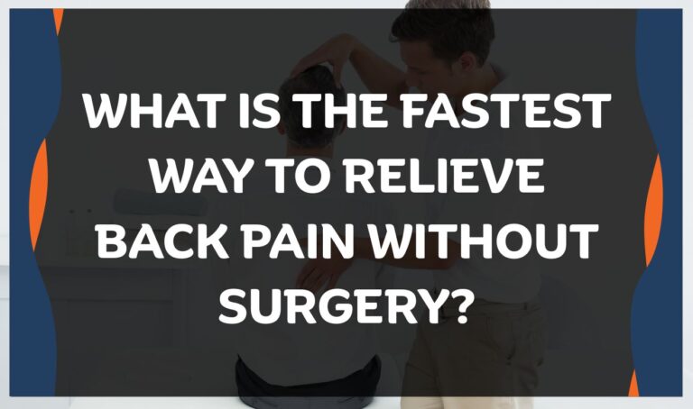 Back pain relief without surgery in Vista